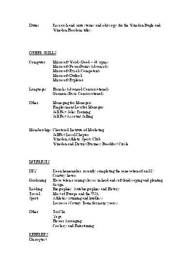 traditional CV page 3