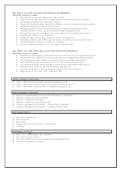 Aggressively Modern CV page 2