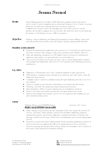 Functional Overkill CV page 1